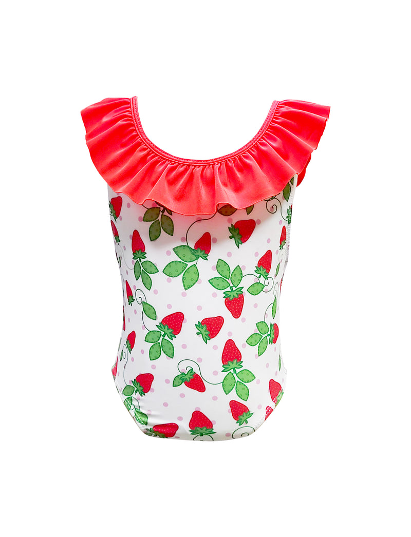 Strawberries print Girls swimsuit - Little Threads Inc. Children's Clothing