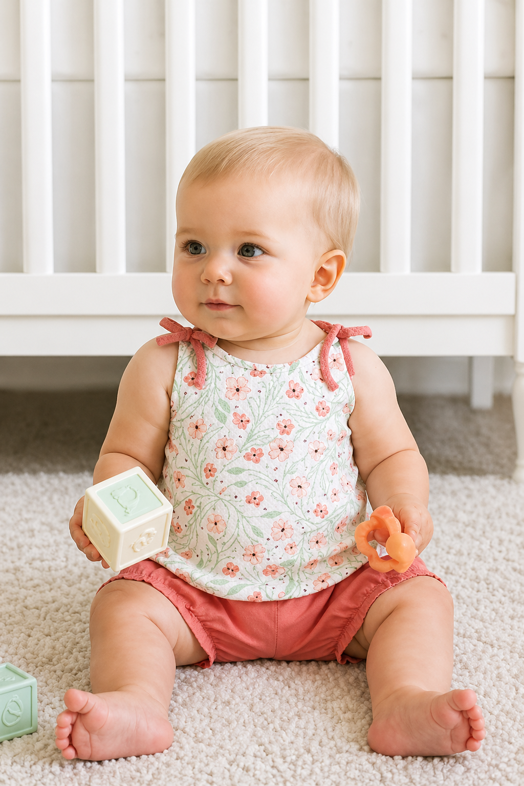 Cherry Blossoms Baby Girl's Bloomer Set
