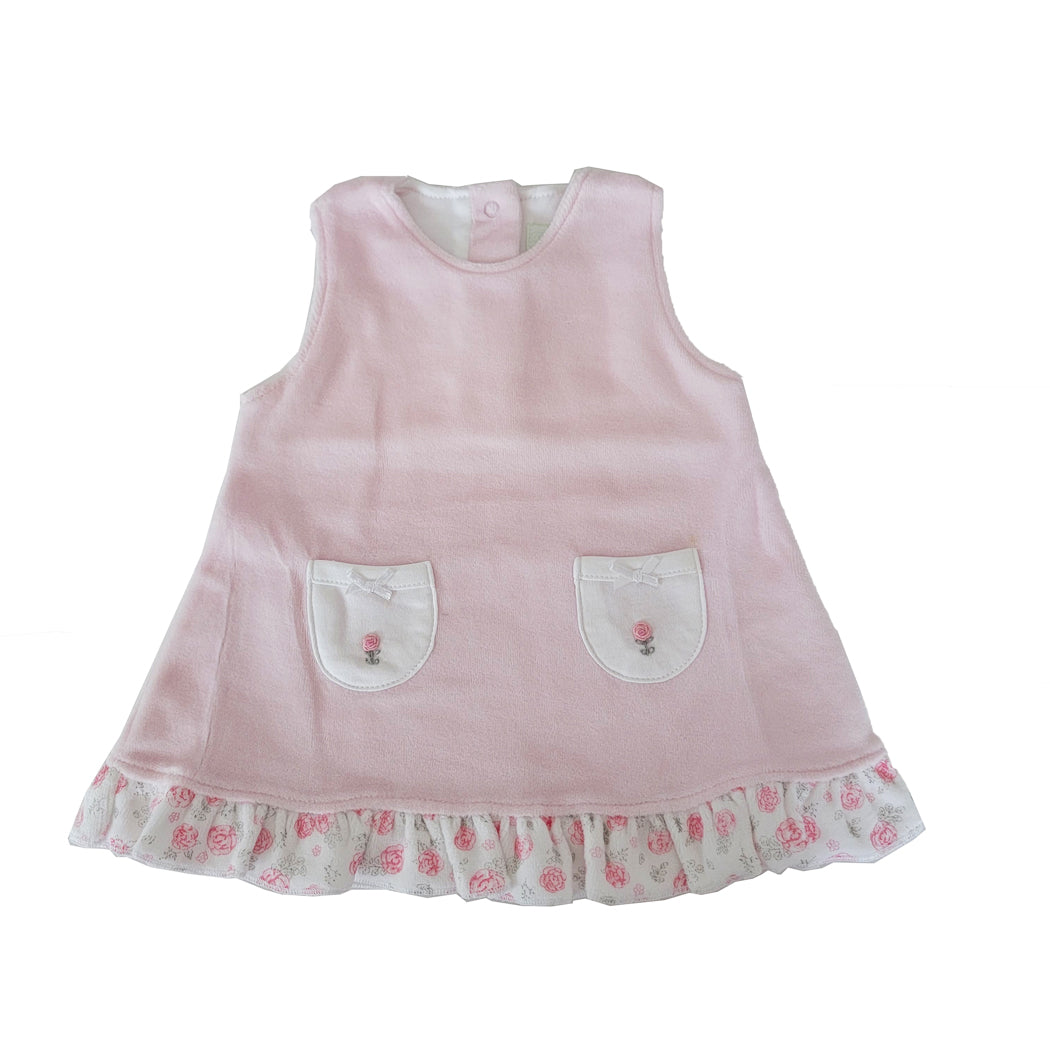 Baby Girl's Pink Velour "Arianne" 3 PC Dress Set - Little Threads Inc. Children's Clothing