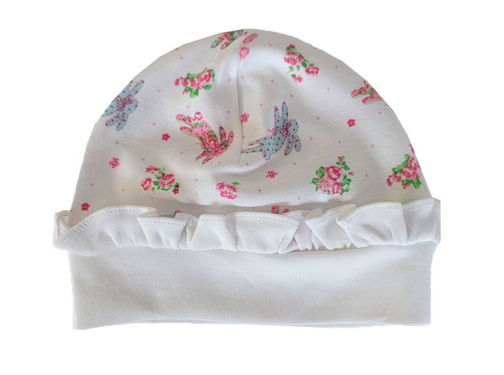 Baby Girl's "Happy Easter" Bunny Print Hat - Little Threads Inc. Children's Clothing