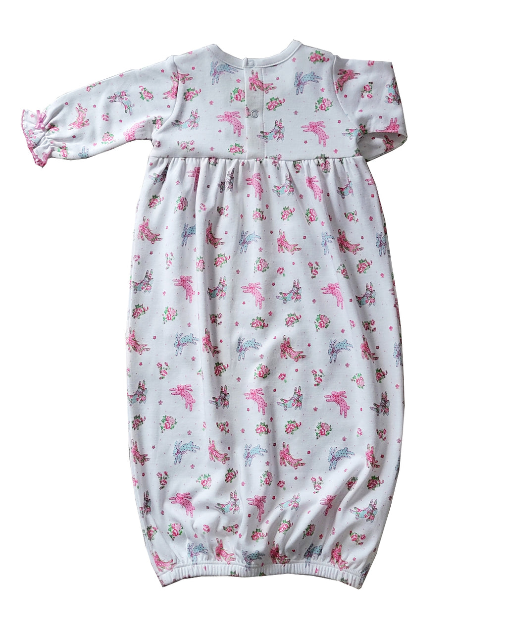 Baby Girl's "Happy Easter" Bunny Print Daygown - Little Threads Inc. Children's Clothing