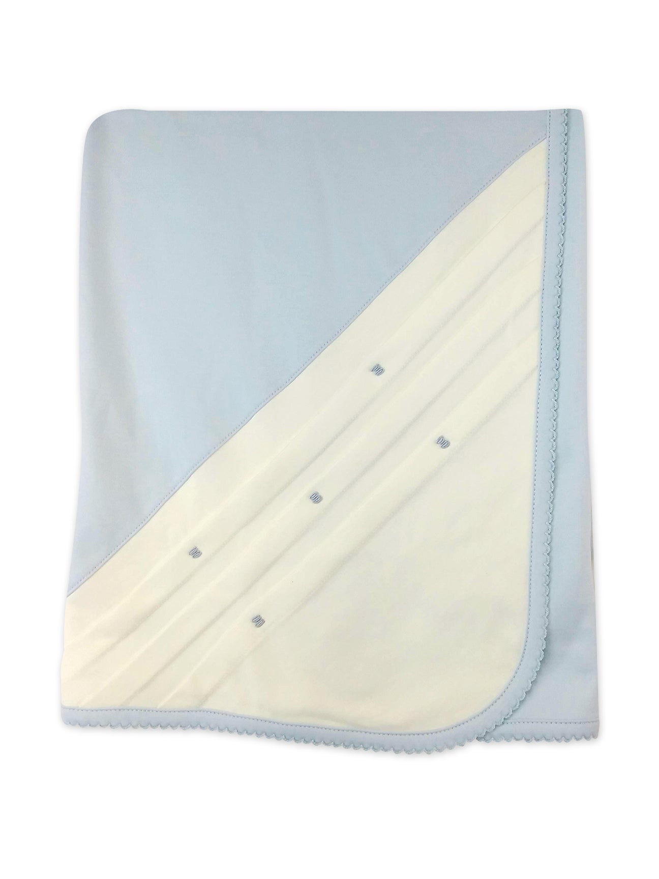 Baby Boy's Blue Dots Pima Cotton Blanket - Little Threads Inc. Children's Clothing