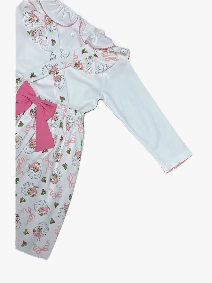 Girls jumper set Pink Santa Collection - Little Threads Inc. Children's Clothing