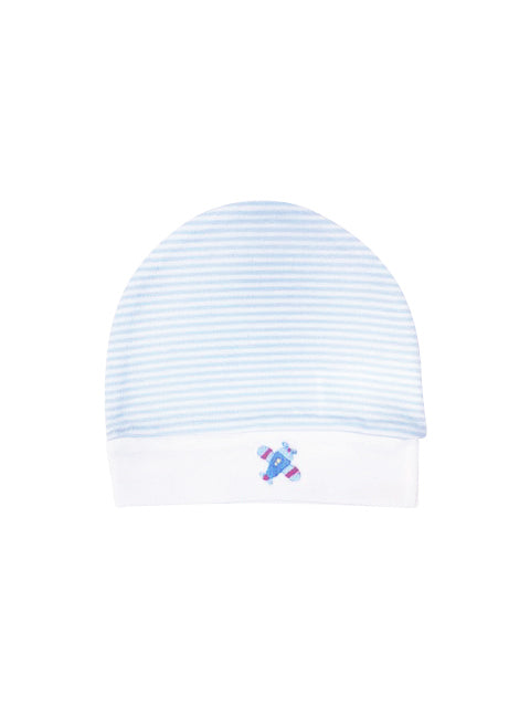 Baby Boy's Airplanes Striped Pima Cotton Hat - Little Threads Inc. Children's Clothing