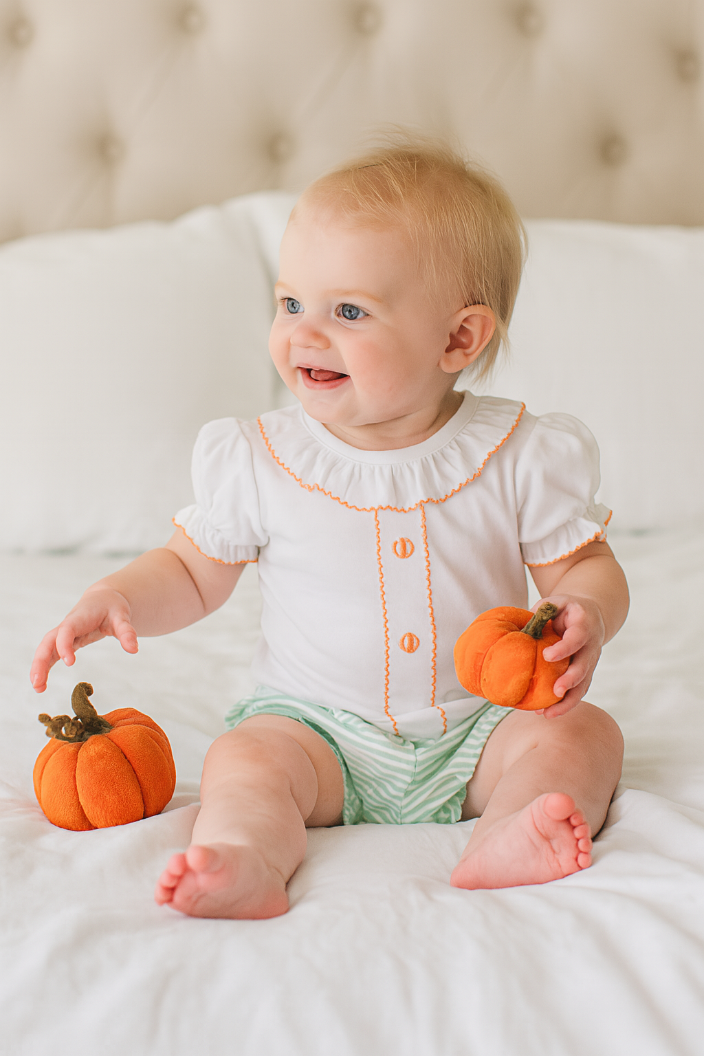 Baby Girl's "Pumpkins" Diaper Set - Little Threads Inc. Children's Clothing
