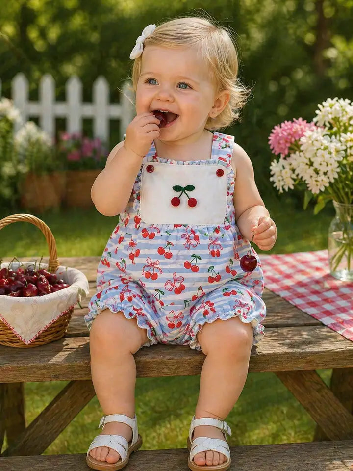 Cherry Print Romper