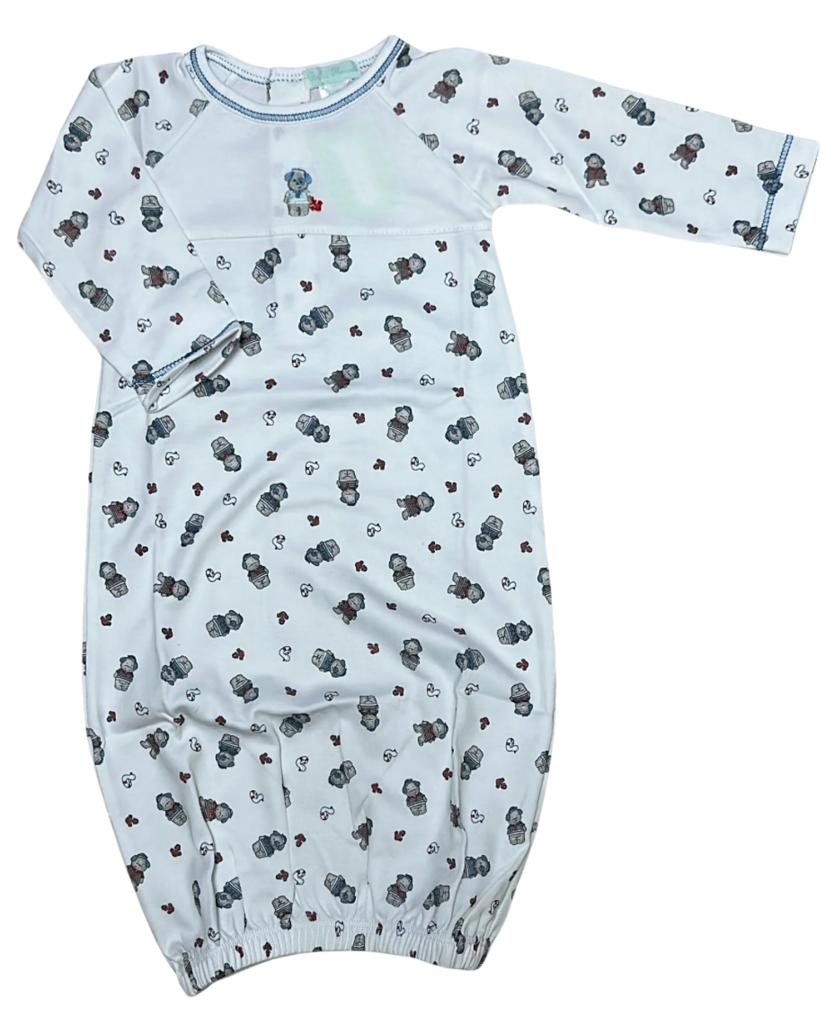 Baby Boy's "Nautical Dog" Gown - Little Threads Inc. Children's Clothing
