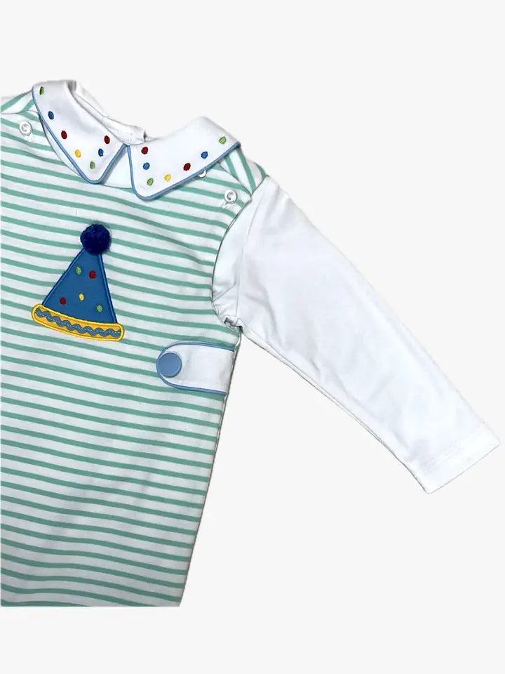 Boys Birthday hat overall set Birthday collection