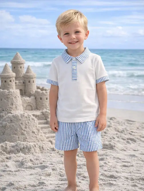 Positano 2 Pc Boy's Short Set - Little Threads Inc. Children's Clothing