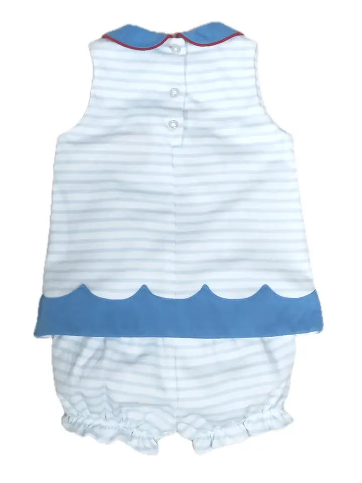 Sailboat Girls Bloomer Set - Little Threads Inc. Children's Clothing