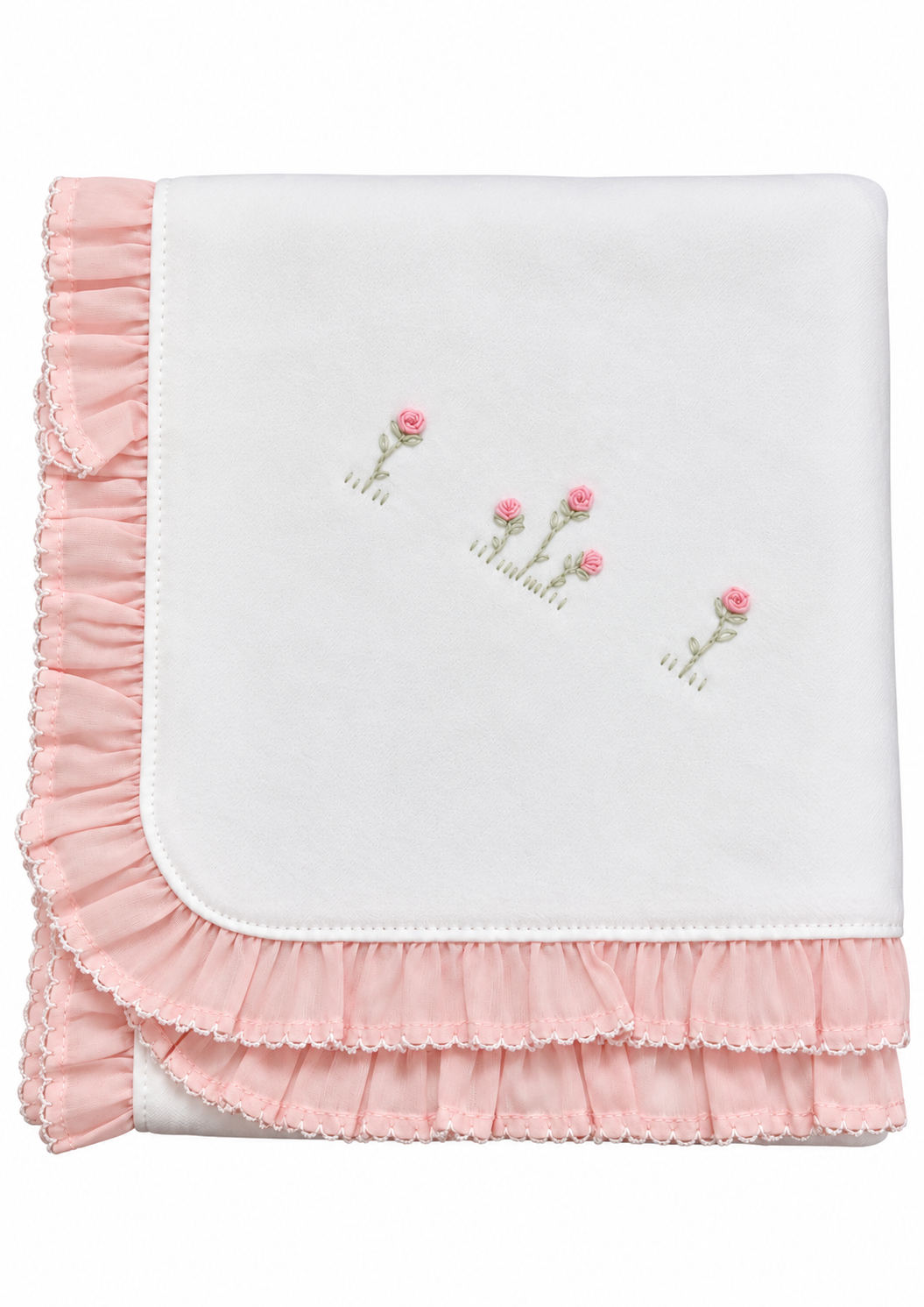 Rose Clusters Pink Ruffles Blanket - Little Threads Inc. Children's Clothing