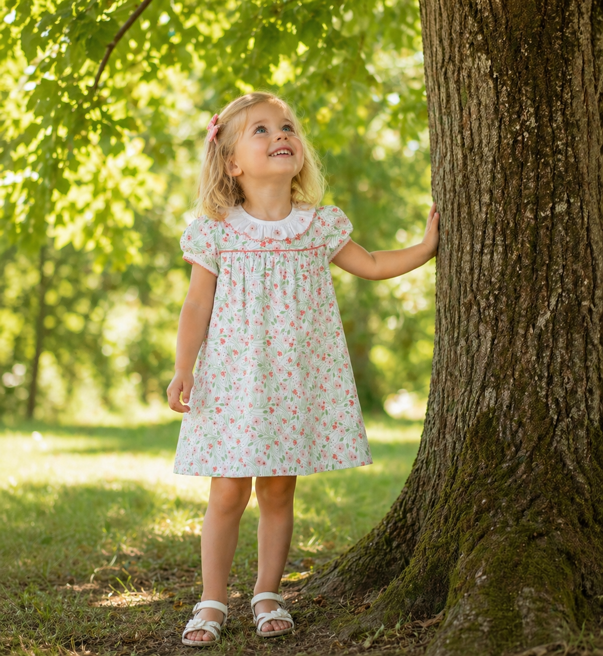 Cherry Blossoms Float Girls Dress