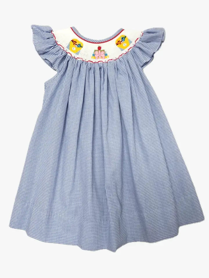 Back to School hand smocked girls bishop - Little Threads Inc. Children's Clothing