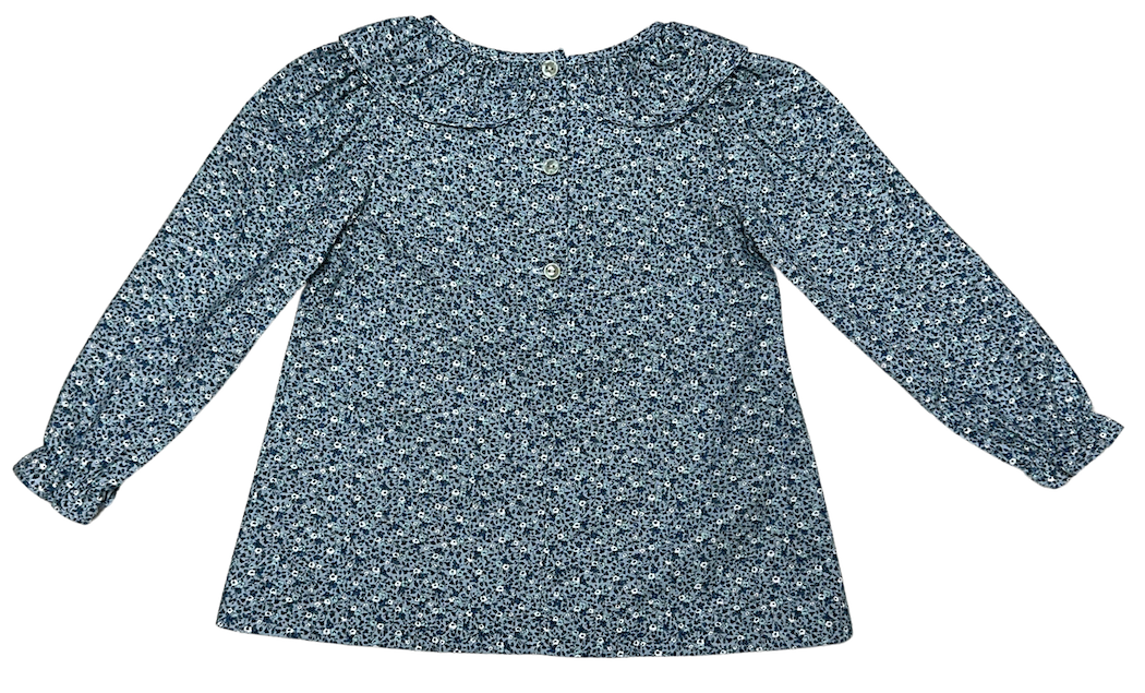 Girl’s "London" Floral Blouse - Little Threads Inc. Children's Clothing