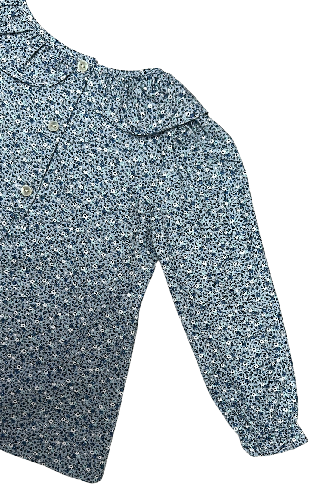 Girl’s "London" Floral Blouse - Little Threads Inc. Children's Clothing