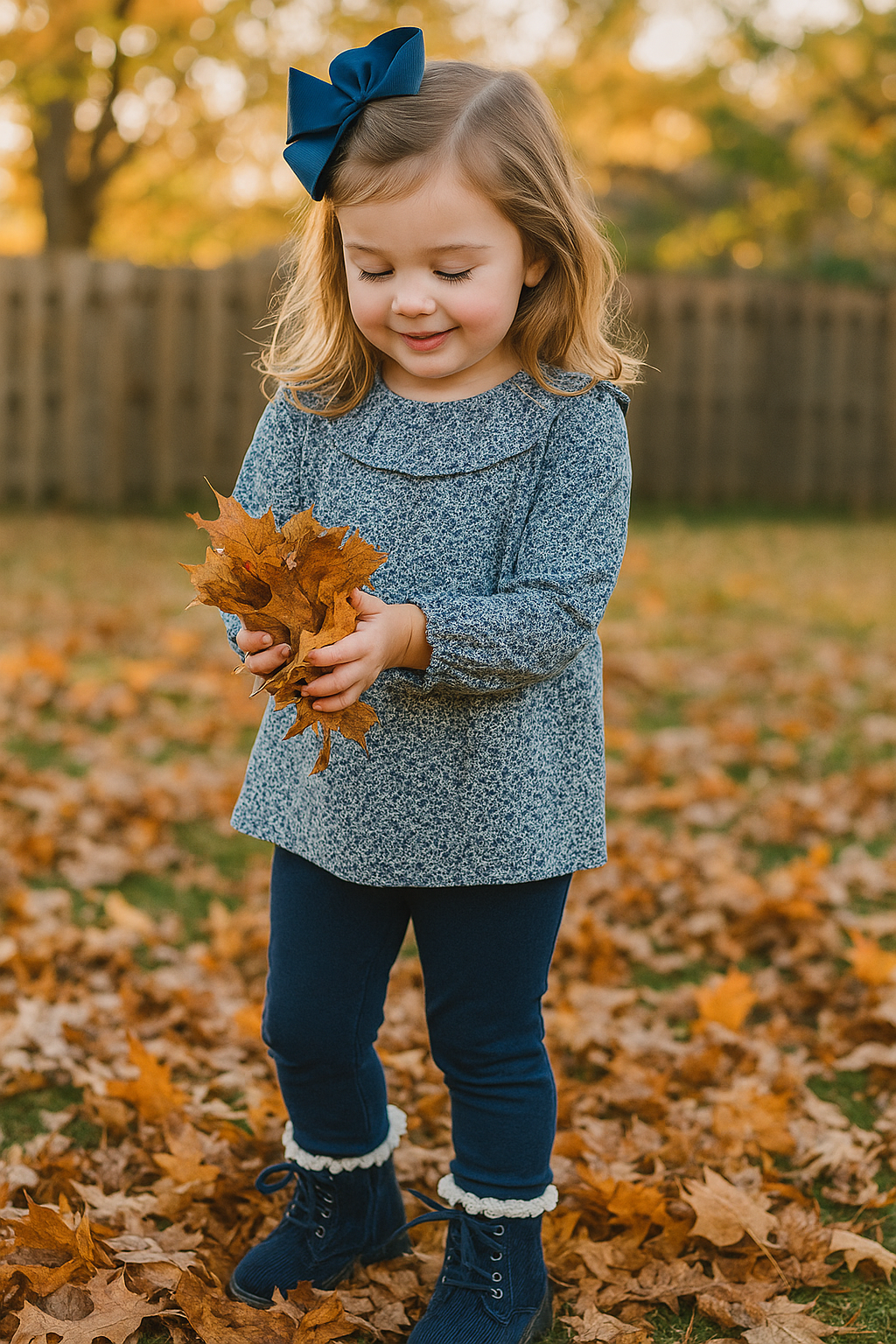 Girl’s "London" Floral Blouse - Little Threads Inc. Children's Clothing