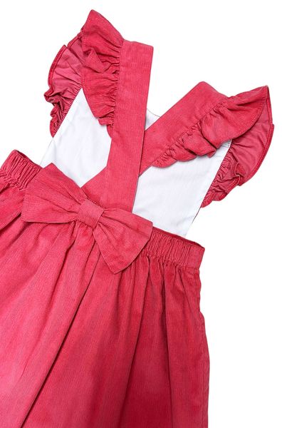 Isabella Fall Corduroy Jumper Dress with Floral Blouse Set