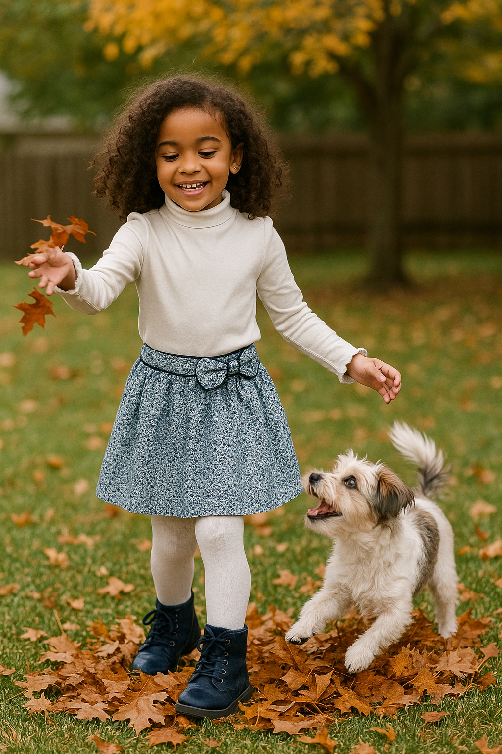 Girls "London" Floral Print Skirt - Little Threads Inc. Children's Clothing