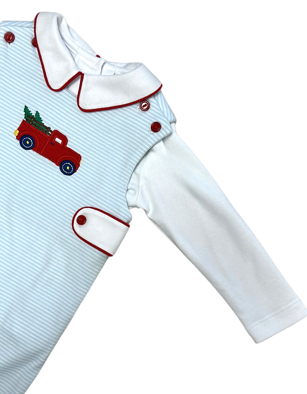 Christmas Truck Boy's Overall Set