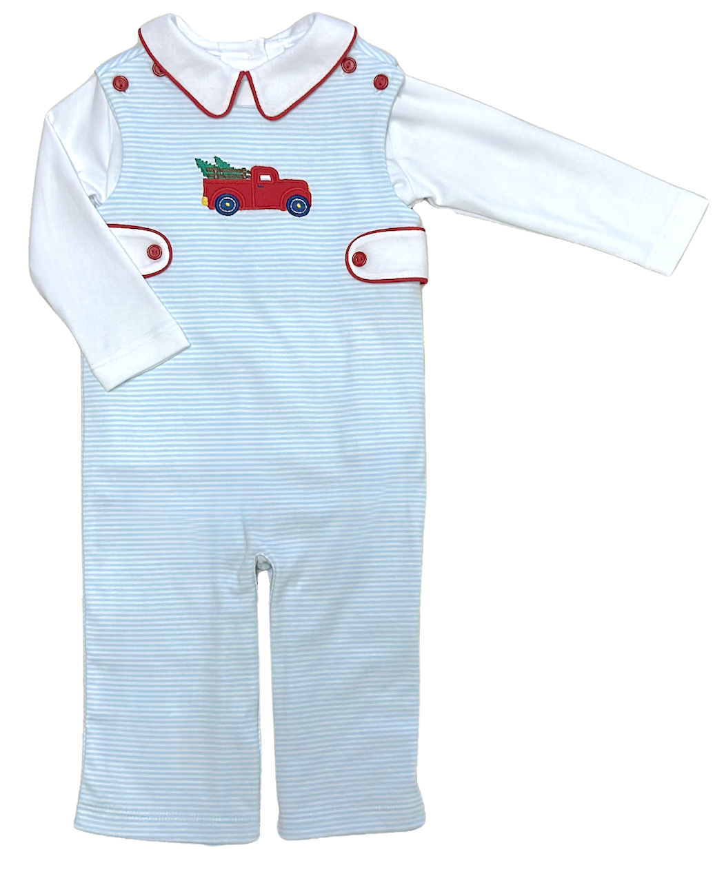 Christmas Truck Boy's Overall Set