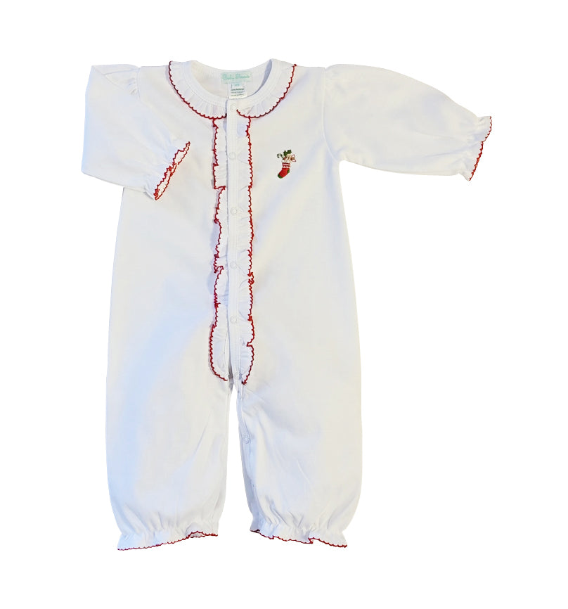Christmas stocking Pima Cotton Baby Take me home Conv. Gown - Little Threads Inc. Children's Clothing