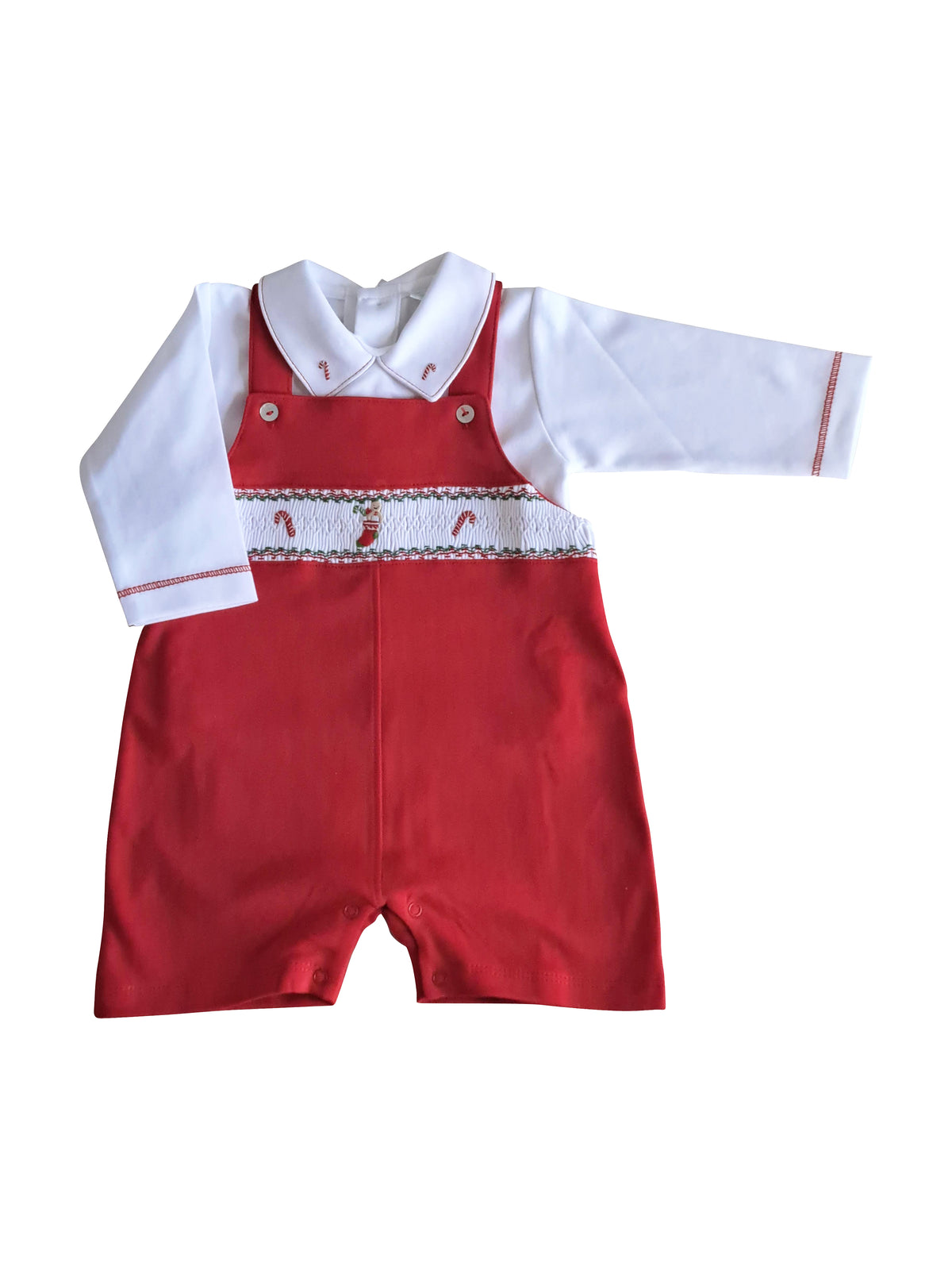 Boy's Christmas Stockings Pima Cotton Baby Boy Overall set - Little Threads Inc. Children's Clothing
