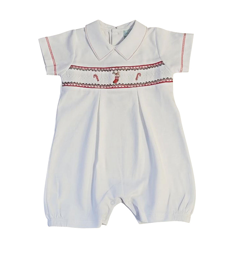 Boy's Christmas Stockings Pima Cotton Baby Boy romper - Little Threads Inc. Children's Clothing