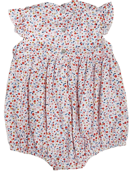 "Cherries Collection" Applique Baby Girl Bubble - Little Threads Inc. Children's Clothing