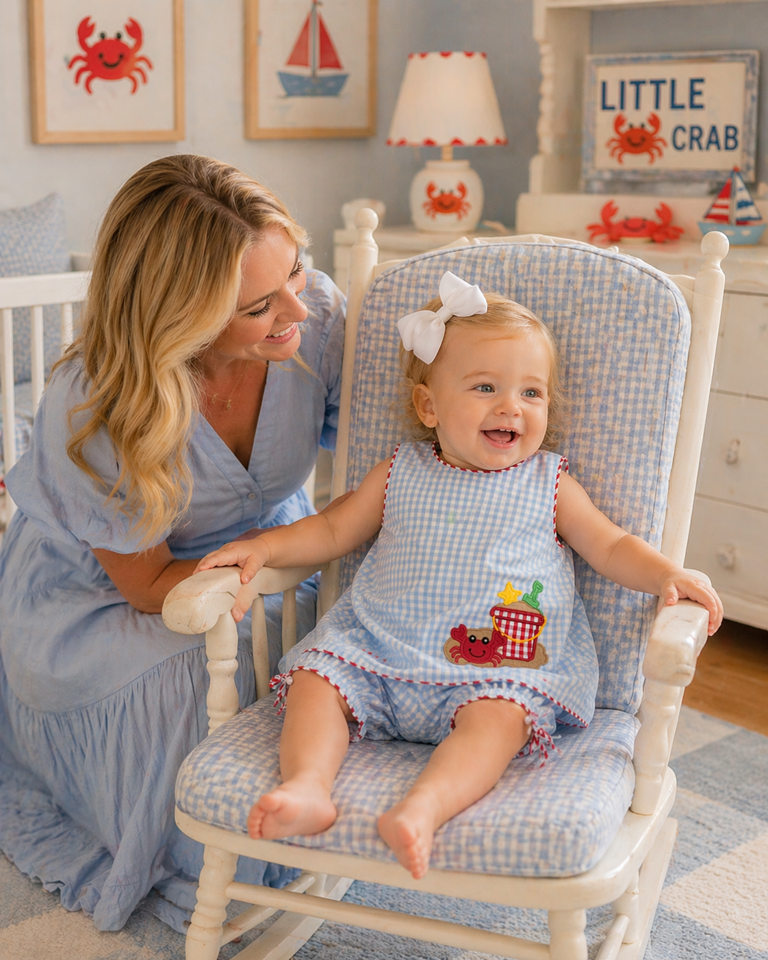 BABY GIRL CRABS BLOOMER SET - Little Threads Inc. Children's Clothing