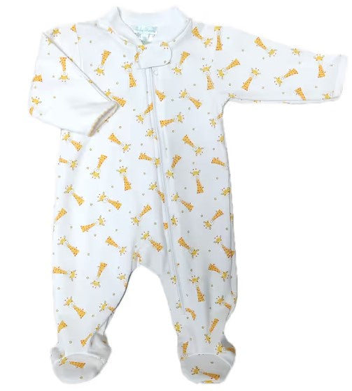Baby Footie Giraffe Print 100% Pima Cotton