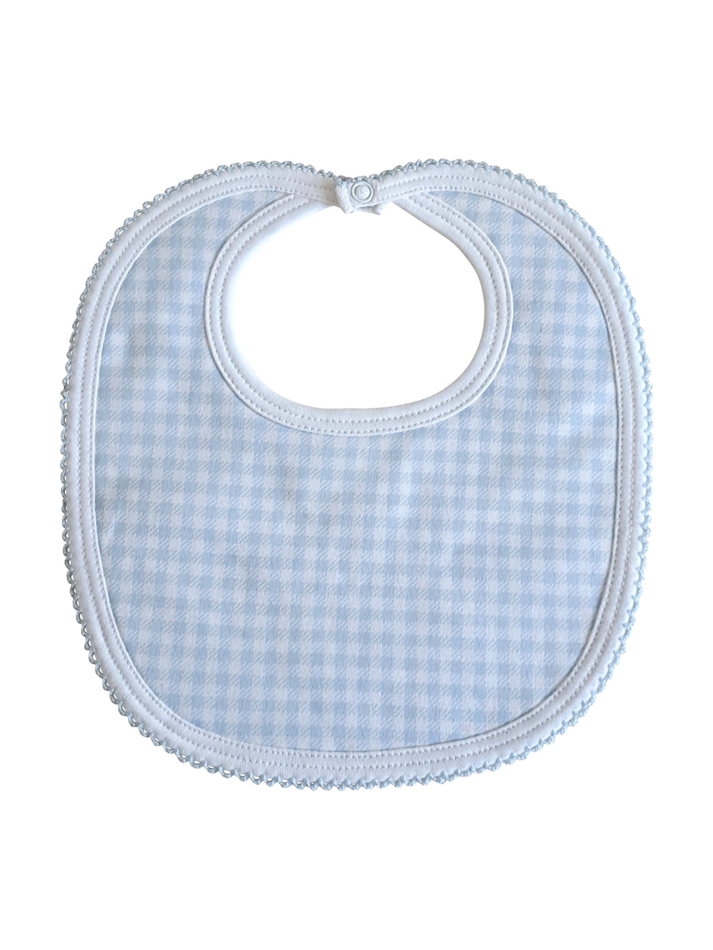 Baby Boy's "Blue Checks" Pima Cotton Bib - Little Threads Inc. Children's Clothing