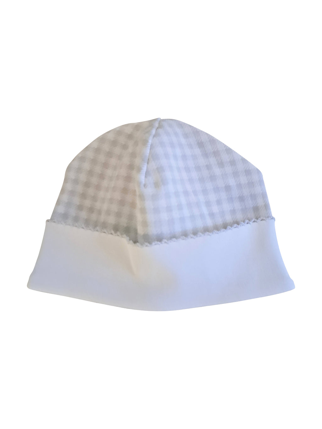 Baby's "Grey Checks" Unisex Pima Cotton Hat - Little Threads Inc. Children's Clothing
