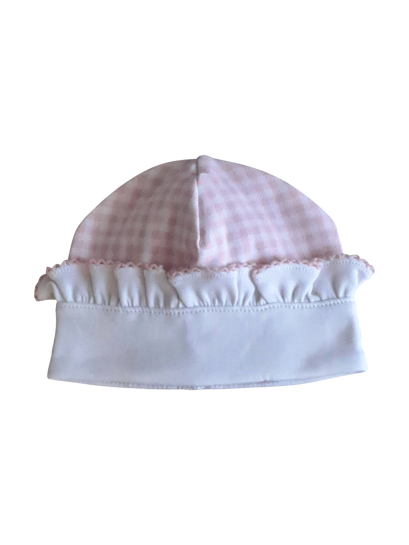 Baby Girl's "Pink Checks" Pima Cotton Hat - Little Threads Inc. Children's Clothing