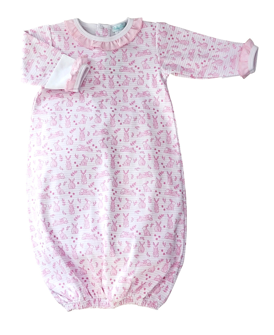 Baby Girl Pima Cotton Easter Bunnies Daygown - Little Threads Inc. Children's Clothing