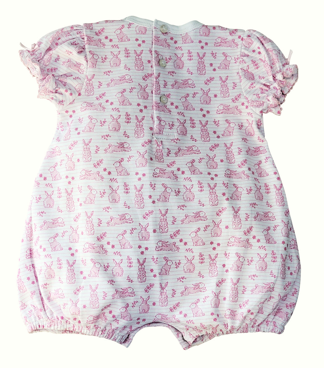 Easter Bunnies Romper Girl Pima Cotton - Little Threads Inc. Children's Clothing