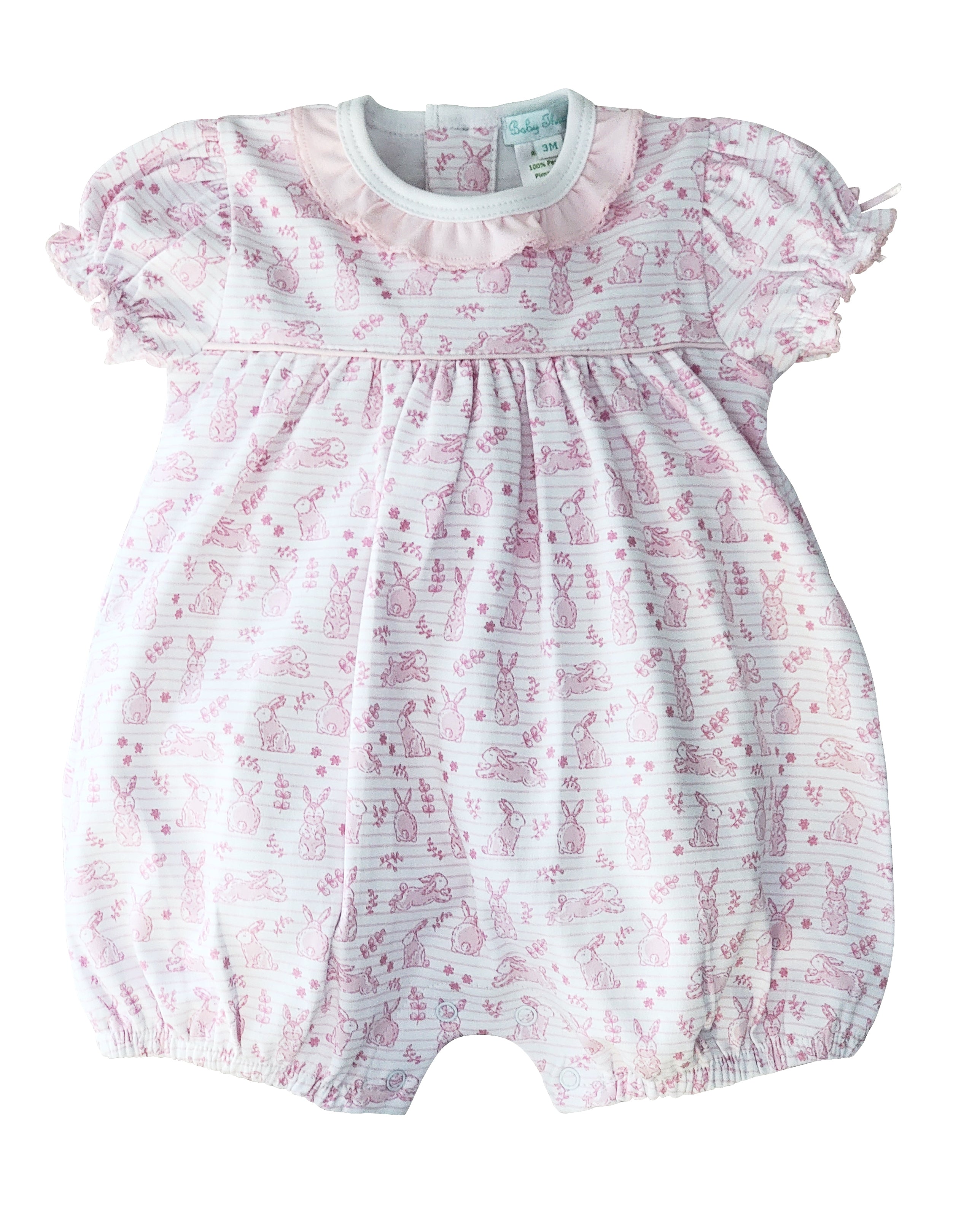 Easter Bunnies Romper Girl Pima Cotton - Little Threads Inc. Children's Clothing