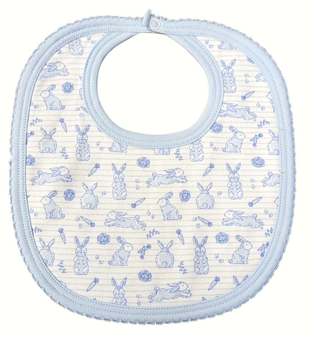 Easter Bunnies bib boy Pima Cotton - Little Threads Inc. Children's Clothing