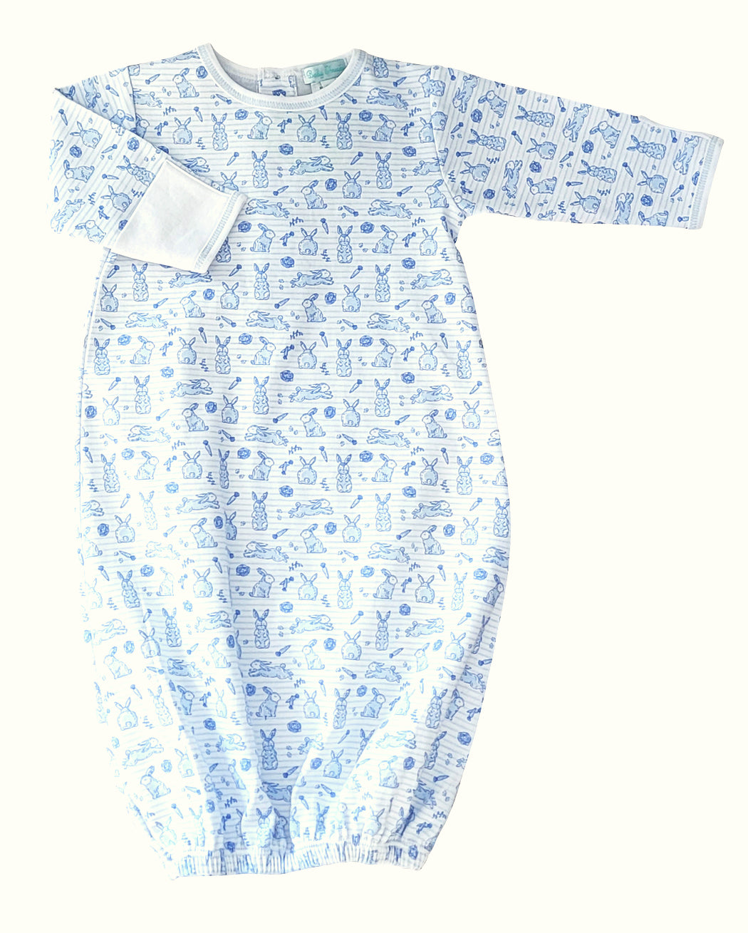 Easter Bunnies Baby Boy Day Gown Pima Cotton - Little Threads Inc. Children's Clothing