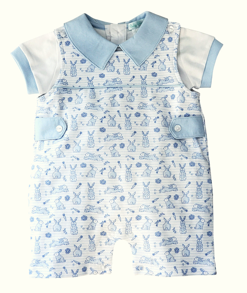 Easter Bunnies Baby Boy Overall Set Pima Cotton - Little Threads Inc. Children's Clothing