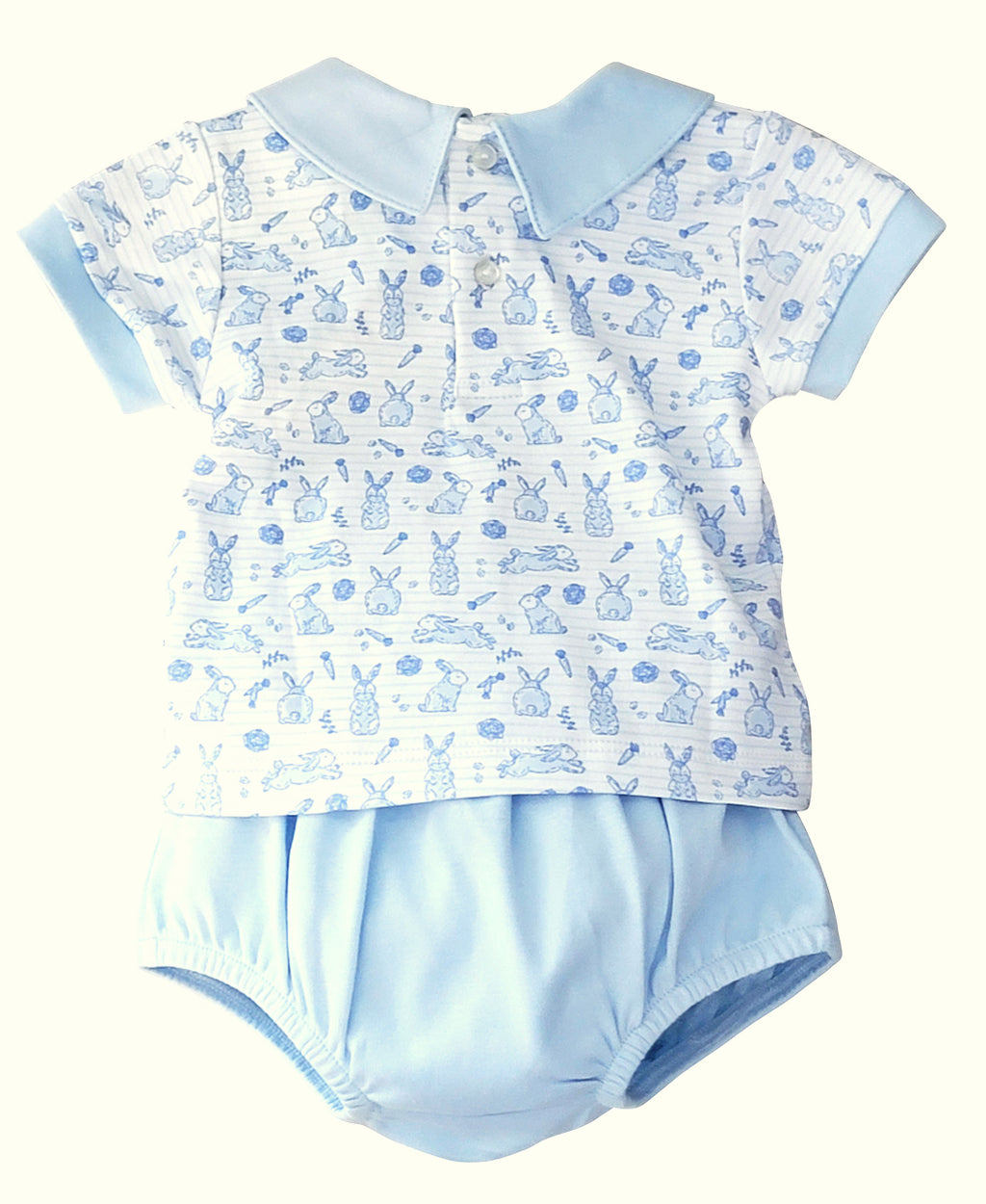 Easter Bunnies Baby Boy Diaper set Pima Cotton - Little Threads Inc. Children's Clothing