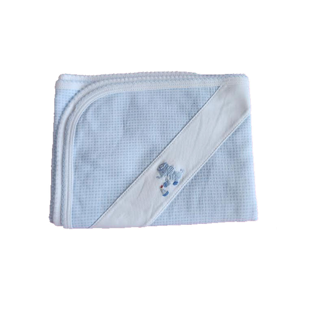 Baby Boy's Pink Check Elephant Blanket - Little Threads Inc. Children's Clothing