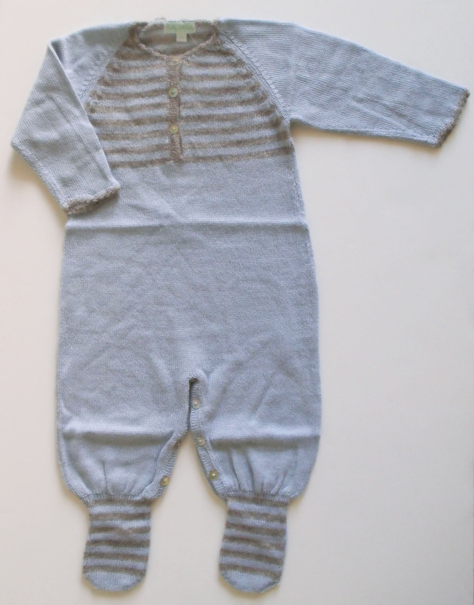 Blue Baby Alpaca Footie - Little Threads Inc. Children's Clothing