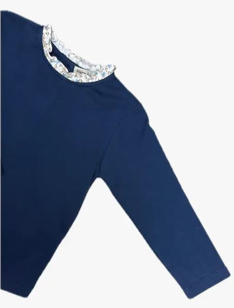 Girl's Dainty Blue Floral Girls Skirt Set Ariana and Drew Collection