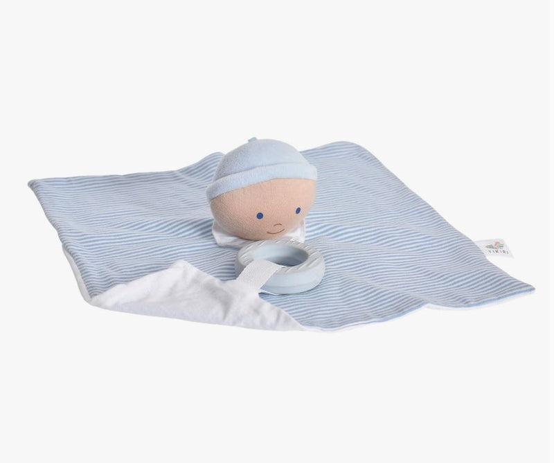 Cherub Baby Comforter with Rubber Teether - Blue - Little Threads Inc. Children's Clothing
