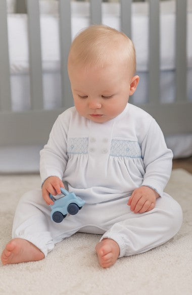 Baby Boy's "Celine & Tom" Hand Smocked Converter - Little Threads Inc. Children's Clothing