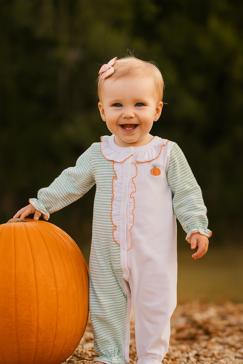 Baby Girl's Pumpkin converter - Little Threads Inc. Children's Clothing