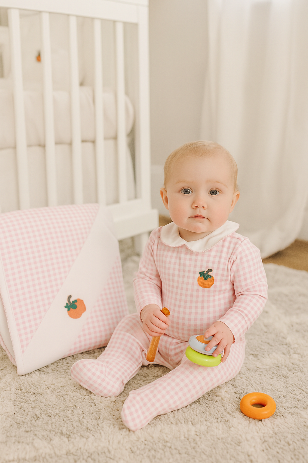 Baby Girl's Fall Pumpkins Collection Footie - Little Threads Inc. Children's Clothing