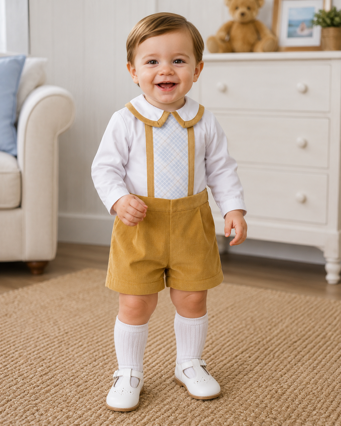 Celine- Boys fall Corduroy short Set