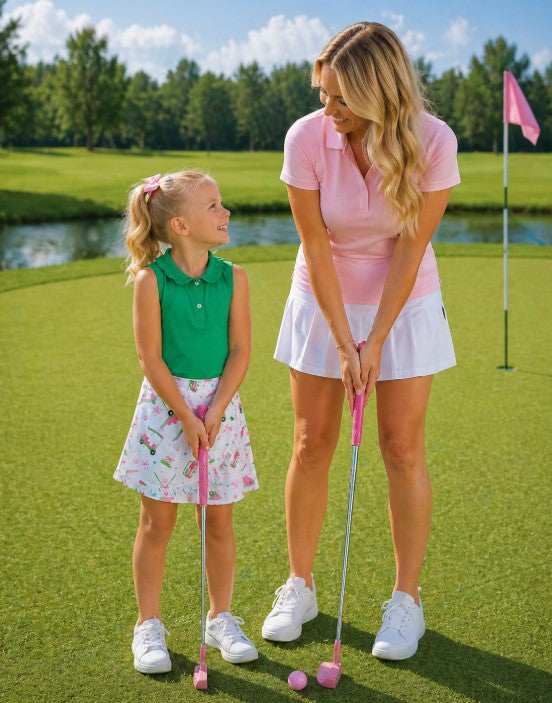 Golf Collection Printed Girl's skort - Little Threads Inc. Children's Clothing