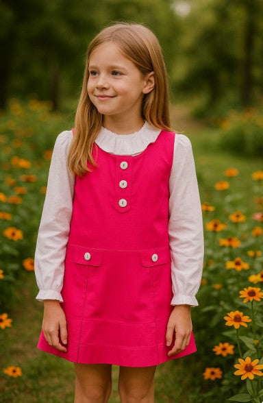 Girl's "Amy & Lucas" Hot Pink Jumper